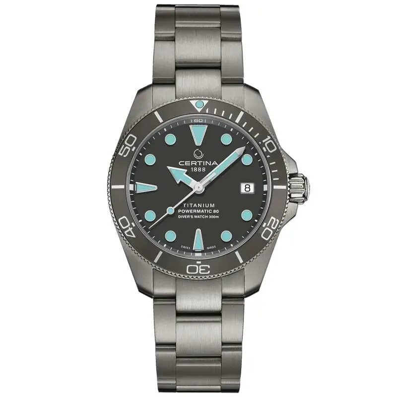 Certina DS Action Diver 38mm Titanium Men`s Watch C0328074408100