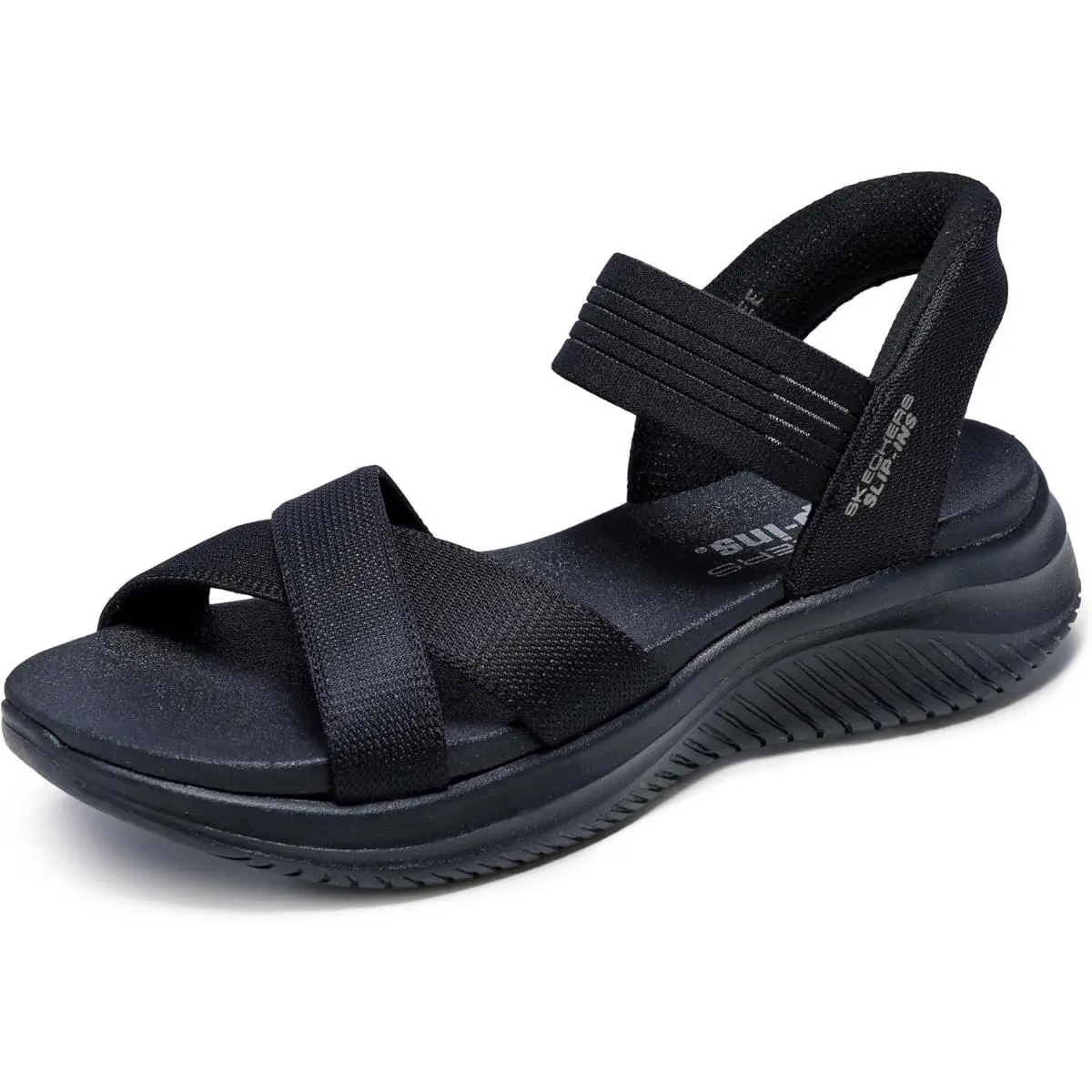 Women`s Ultra Flex 3.0 - Never Netter Hands Free Slip-ins Black/Black by Skechers