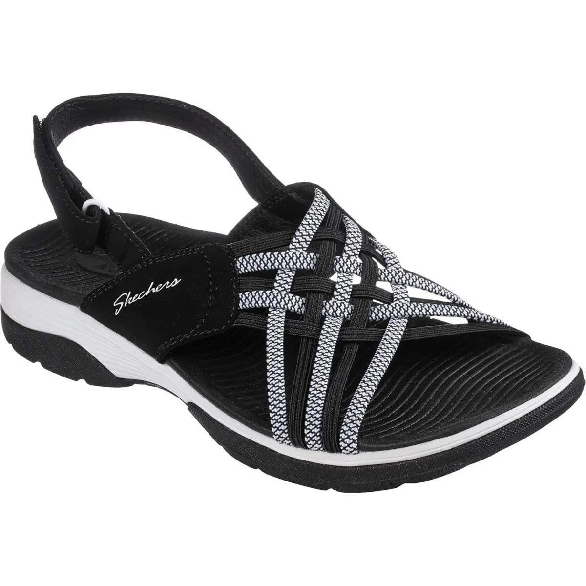 Skechers shoes - 163321-NVGY - 163321-NVGY - Black/White 6