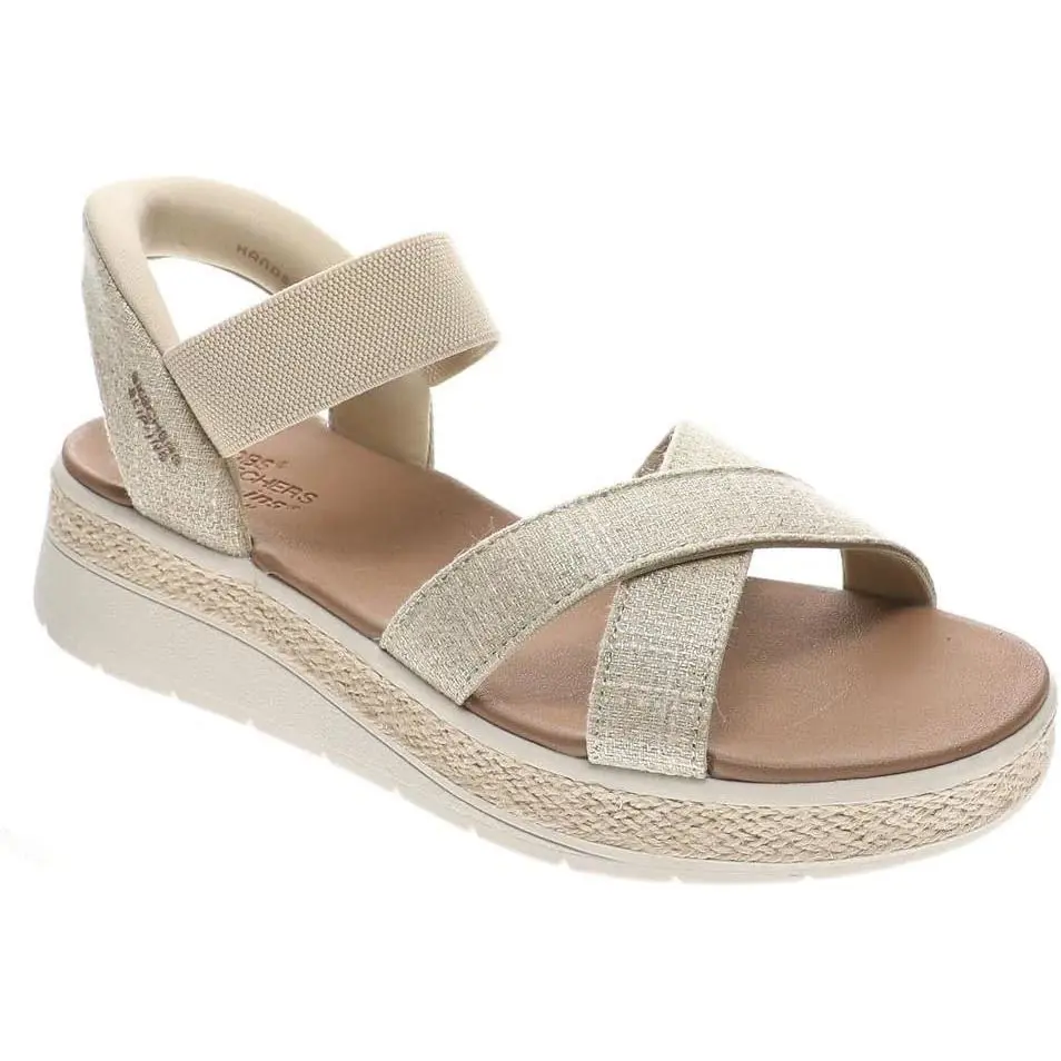 Skechers Women`s Sun Ray-bright Take Hands Free Slip-ins Sandal - Natural
