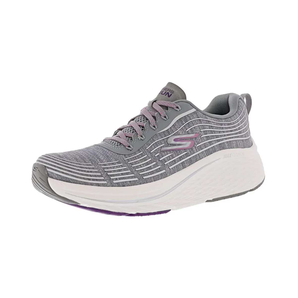 Skechers Women`s Max Cushioning Elite 2.0-SUNSET Point 129638/GYPK Walking Shoes - GRAY / PINK