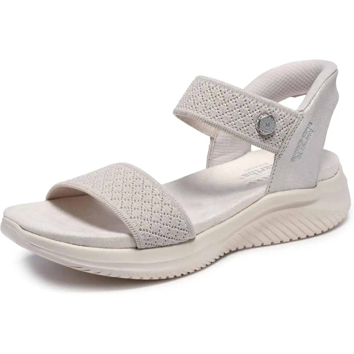 Skechers Women`s Martha Stewart`s Ultra Flex 3.0-Shine on Us Sport Sandal - Natural