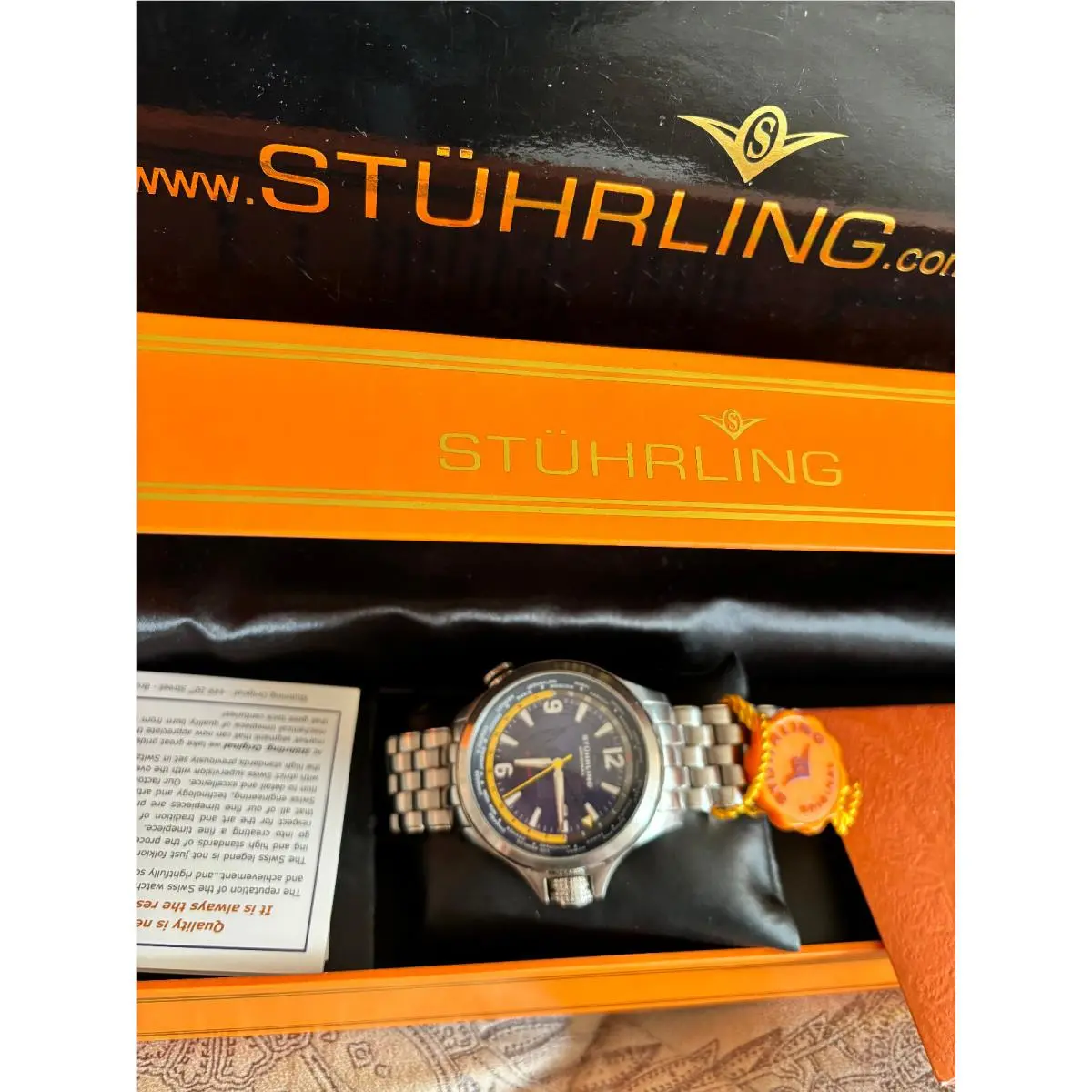 Automatic Stuhrling Watch 50 m W/r 22 Jew. St 9104 Crystal