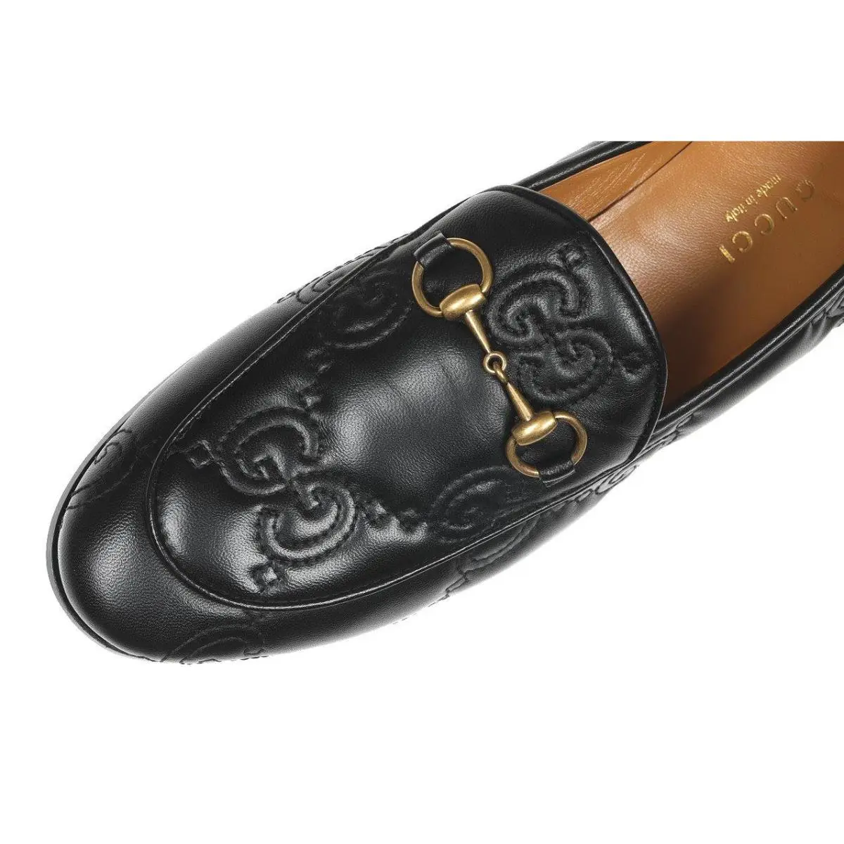 Gucci Black GG Matelasse Leather Horsebit Loafers Shoes 36/US 6