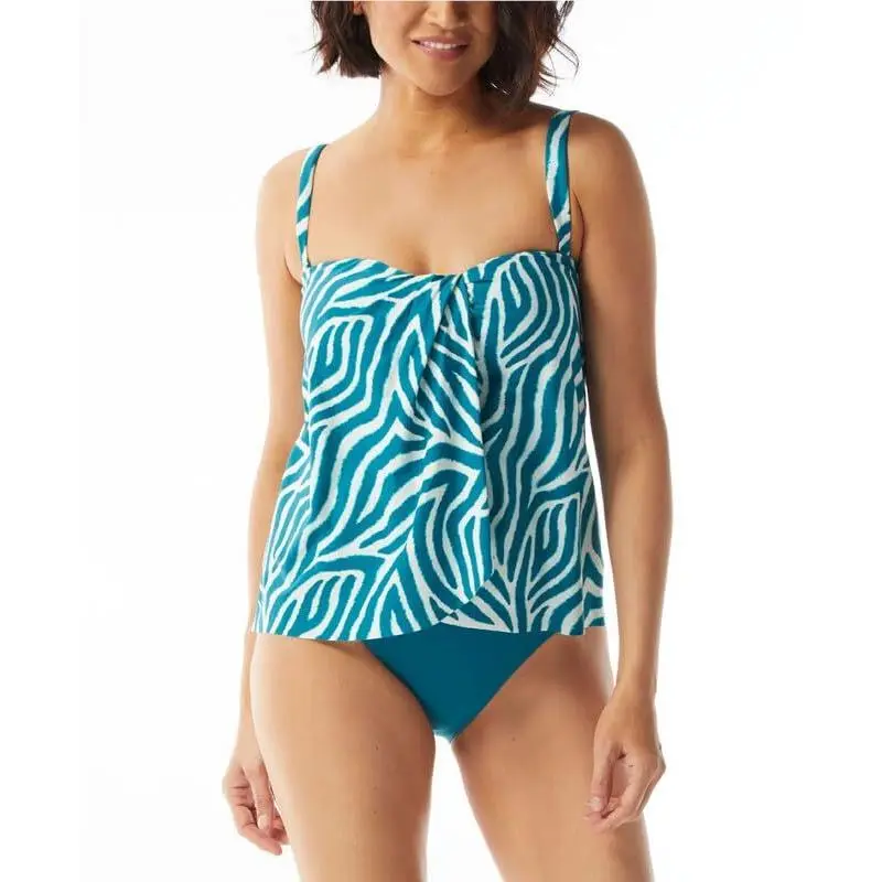 Coco  Women`s Contours Clarity Bandeau Tankini Top Size 12 12842 by Reef