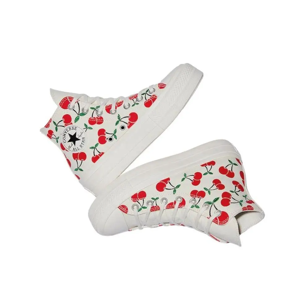 Converse shoes - Converse Chuck Taylor All Star Lift - A08096C - White Red, Manufacturer: Egret/Red/Green 2
