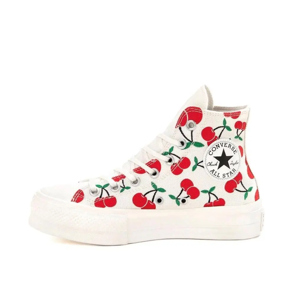 Converse shoes - Converse Chuck Taylor All Star Lift - A08096C - White Red, Manufacturer: Egret/Red/Green 7