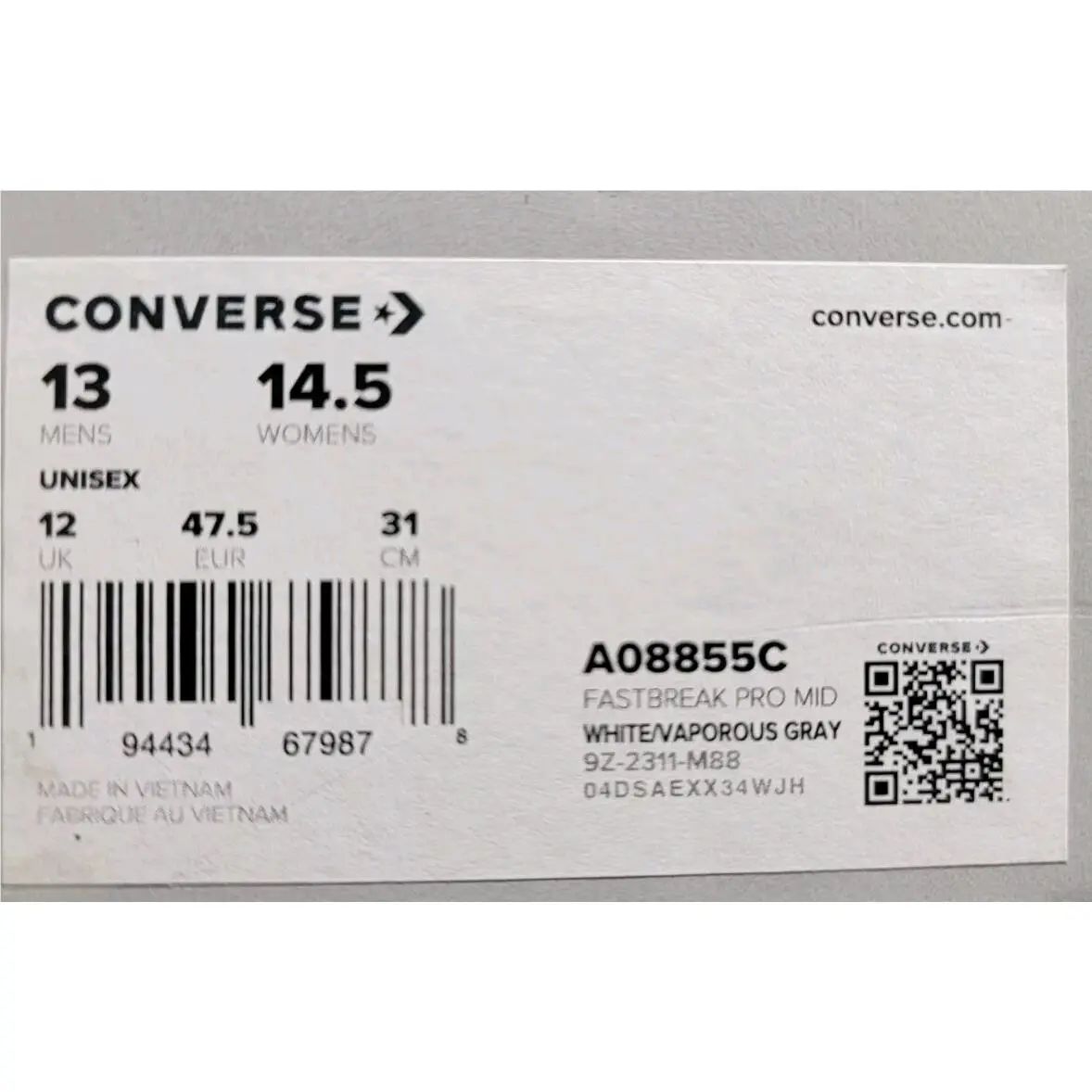 Converse shoes - Converse Fastbreak Pro Mid - Fastbreak Pro Mid - A08855c - White 7