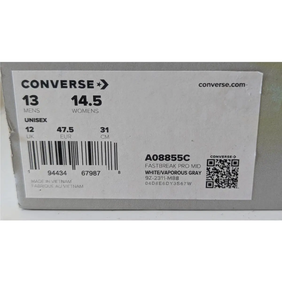 Converse shoes - Converse Fastbreak - Fastbreak - A08855C - White (UPC: 194434679878) 16