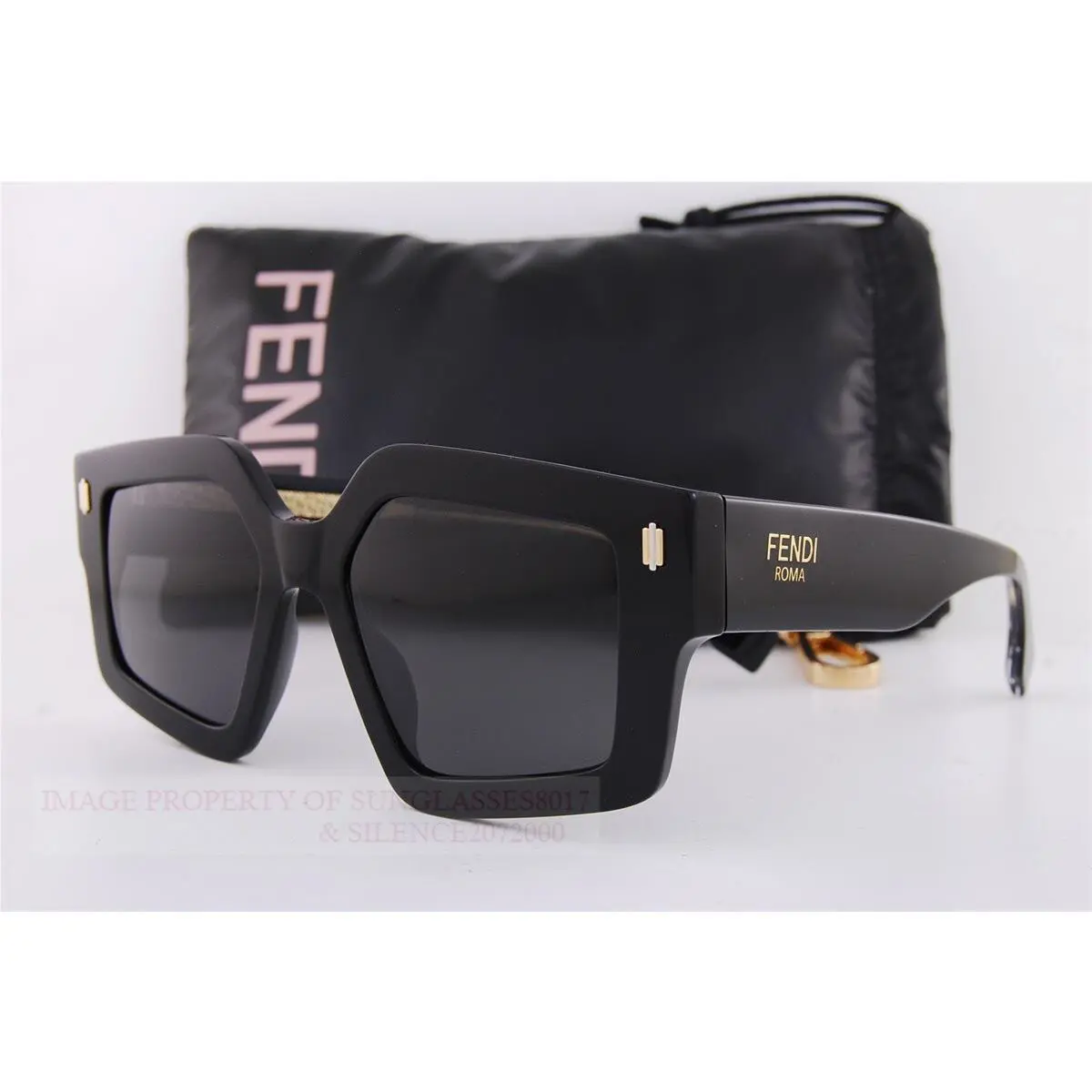 Fendi Sunglasses FE 40162I 01A Black/dark Grey For Women