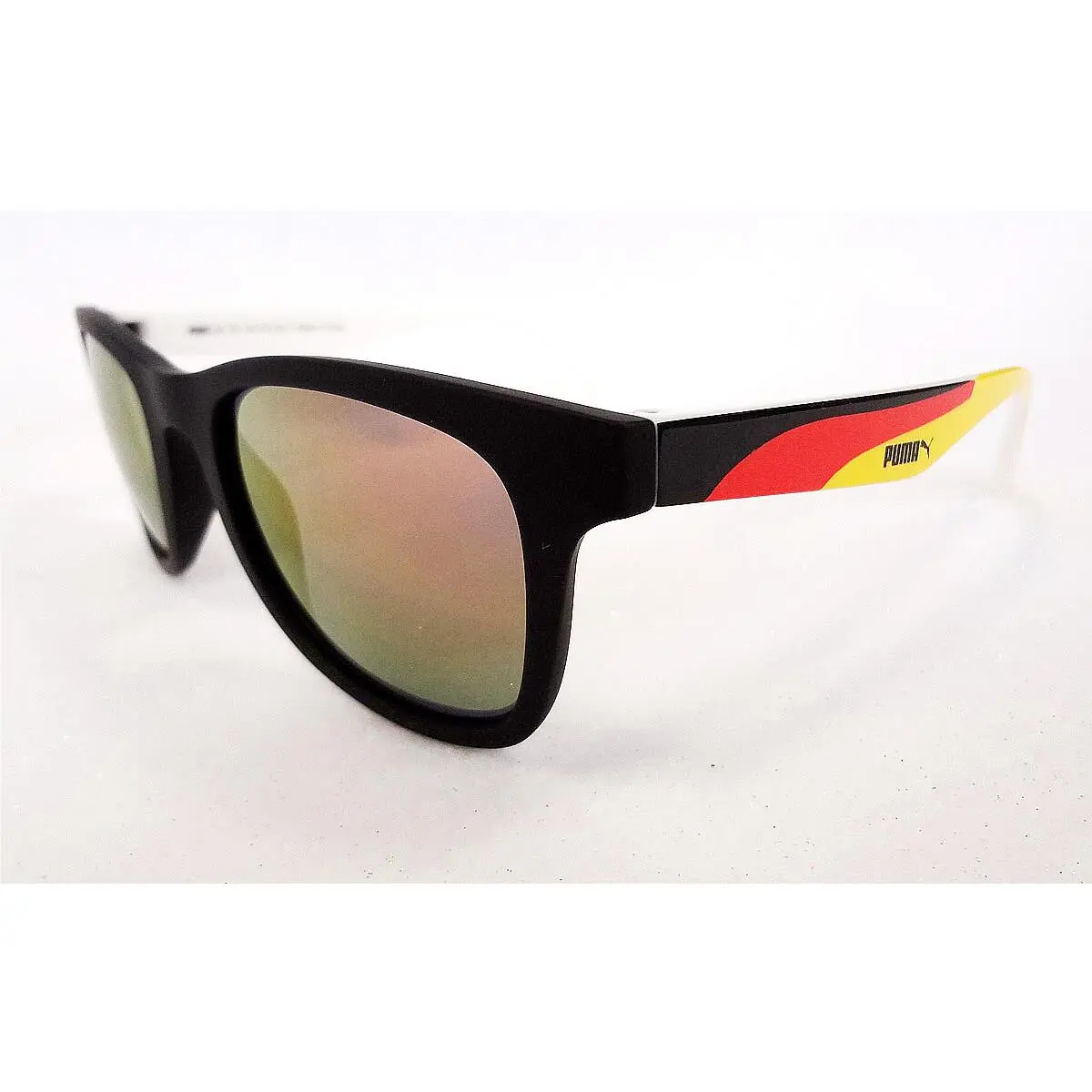 Sunglasses Unisex PU0012S 004 Black/yellow/orange 50-23-145 by Puma