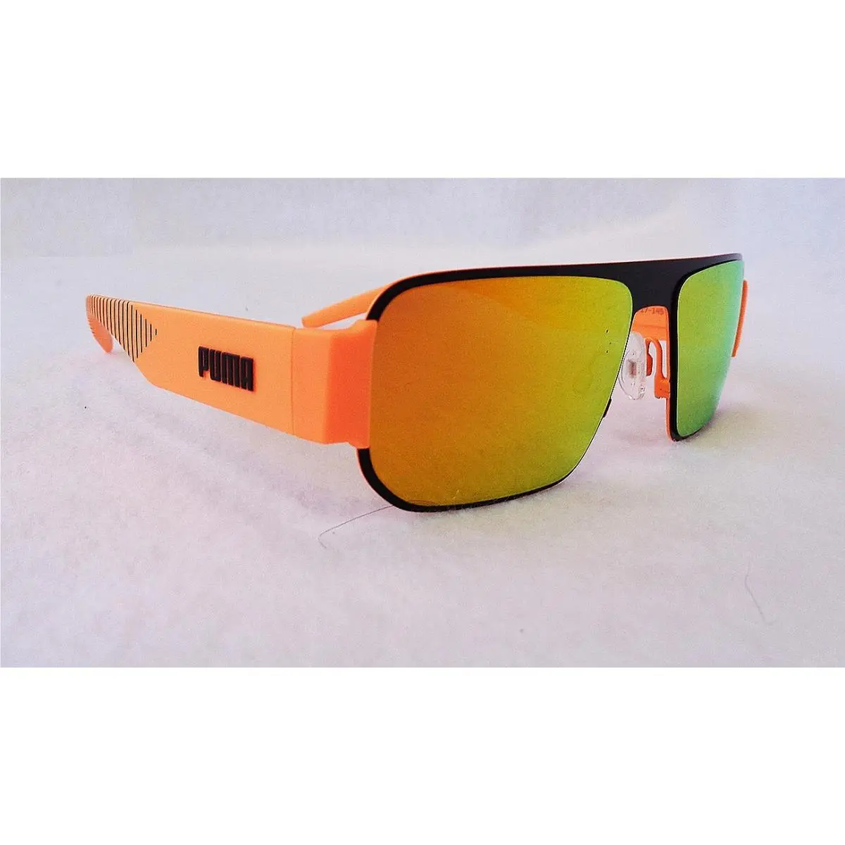 Unisex Sunglasses PU0283S 004 Black/orange/gold 57-17-145 by Puma