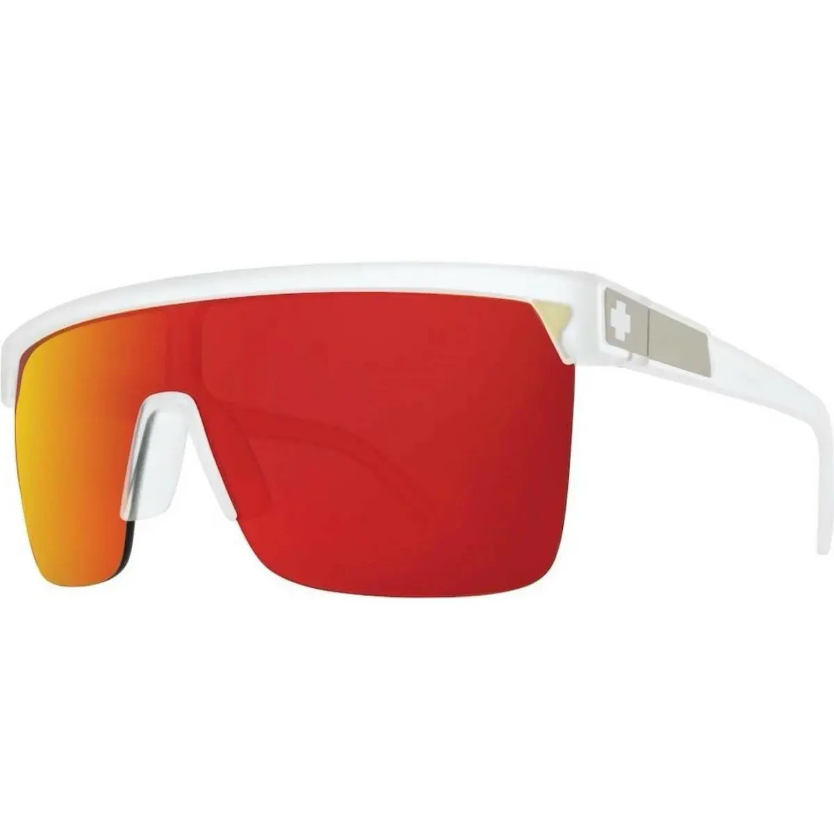 Spy Optic Flynn 5050 Sunglasses - Matte Crystal / Hd+ Red Spectra Mirror - Frame: Matte Crystal, Lens: HD Plus Gray Green Red Spectra Mirror