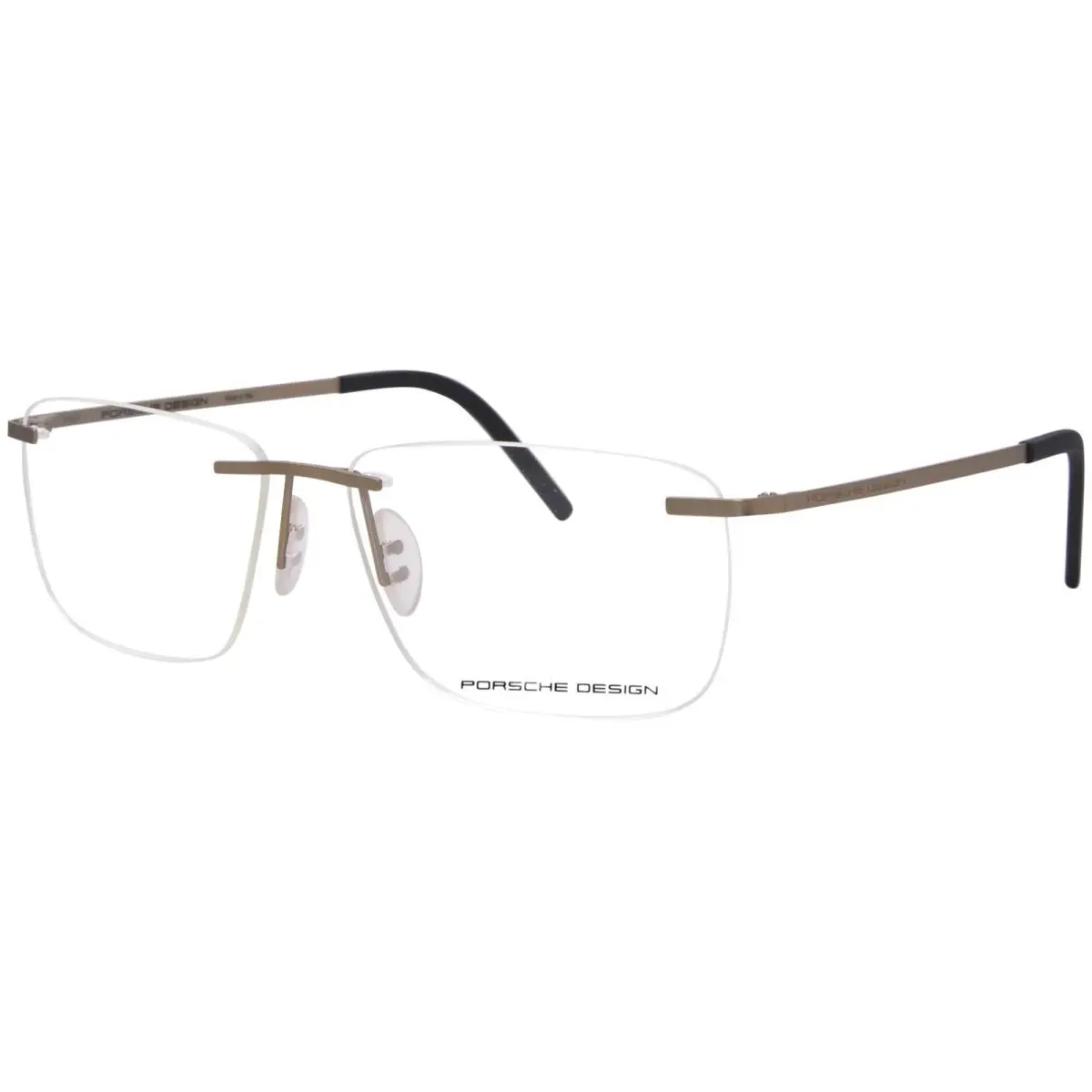 Porsche Design P8321S3-C Eyeglasses Men`s Gold Rimless Square Shape 56mm