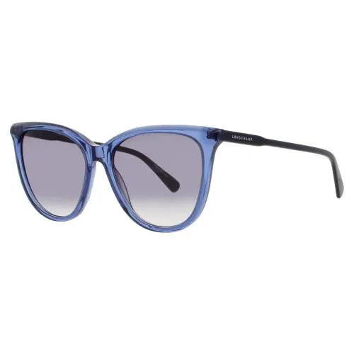 LO718S 400 Sunglasses Blue Frame Grey Gradient Lenses 56mm 16 140 by Longchamp