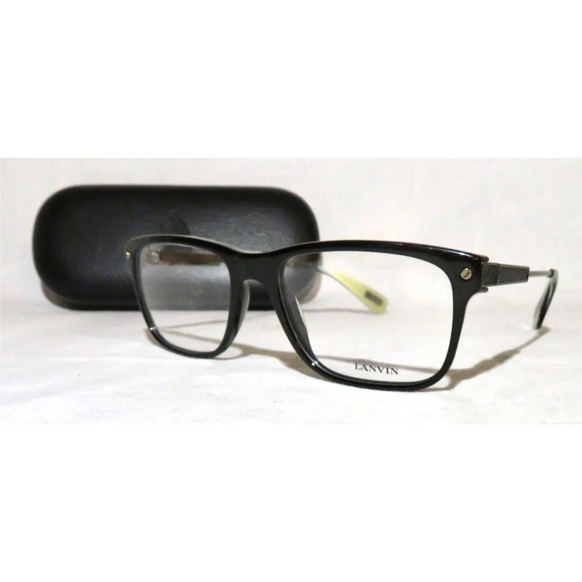 Lanvin Italy VLN635V Eyewear 54-18-145 Shiny Black Eyeglass Frame