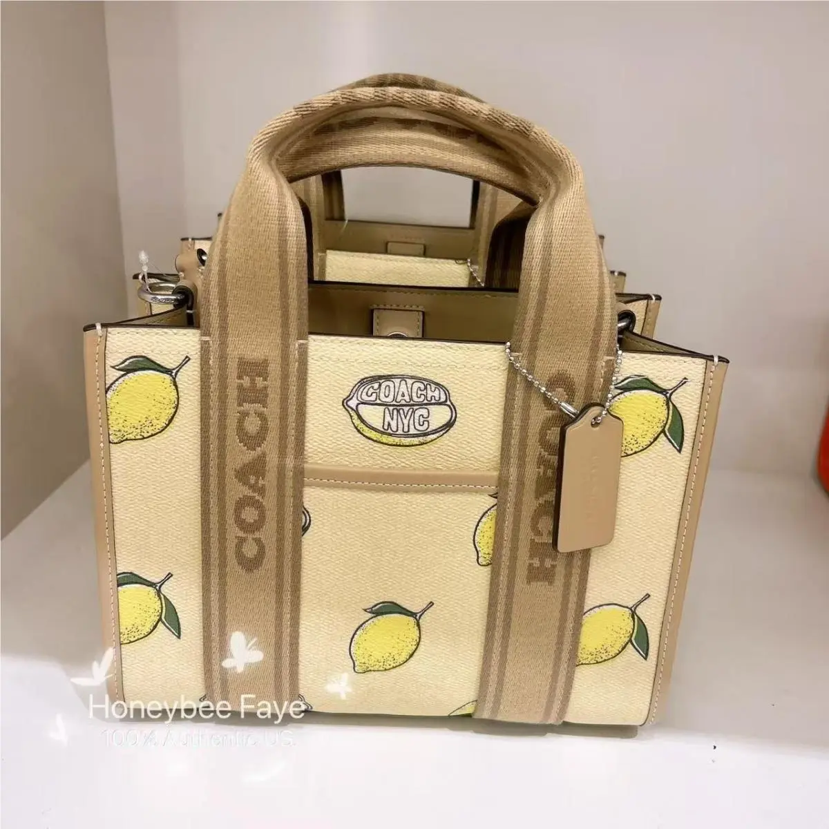 Coach Smith Tote Bag 24 with Lemon/strawberry/orange Print CAR79/CAR80/CAR81