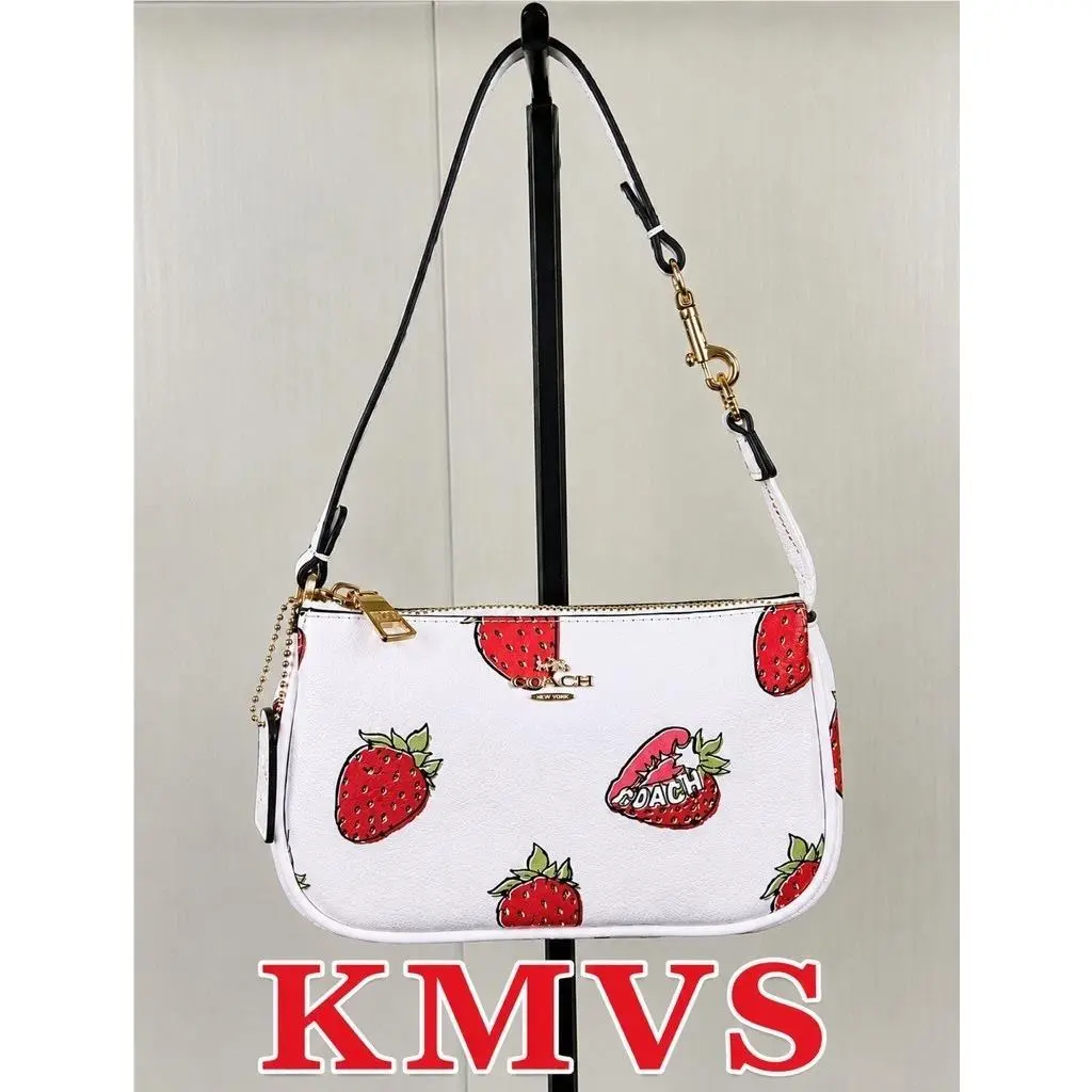Best Offer Coach Nolita 19 Leather Shoulder Bag with Strawberry Print CAL25