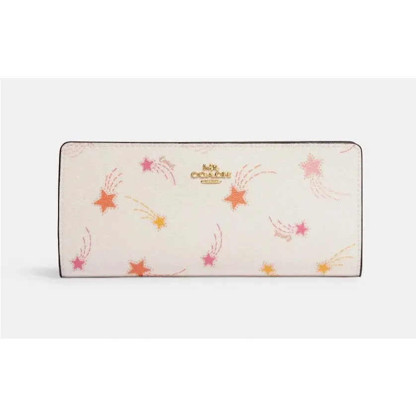Coach Slim Zip Wallet with Shooting Star Print