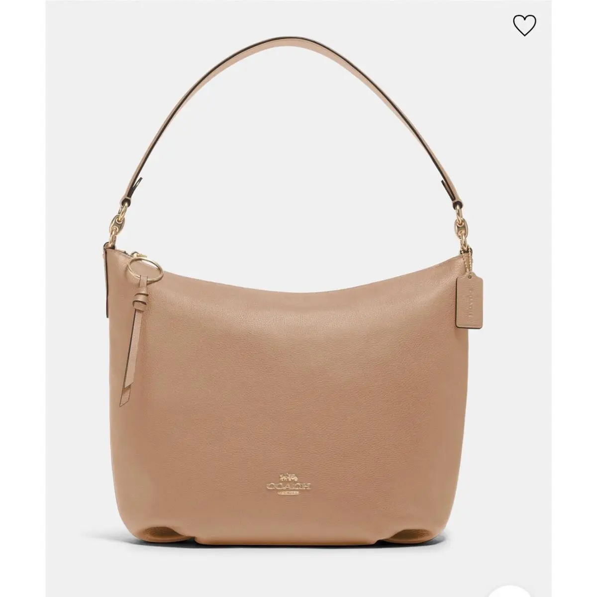 Coach Skylar Hobo Leather Bag In Gold/taupe Color