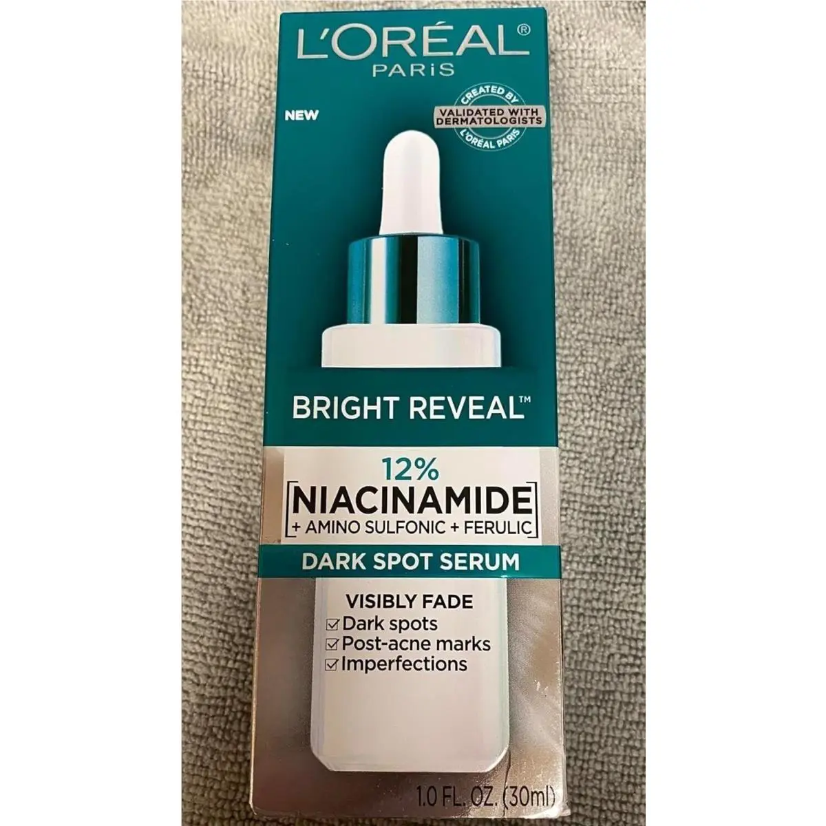 L`oréal Bright Reveal 12% Niacinamide + Amino Sulfonic + Ferulic Acid Dark Spot Serum