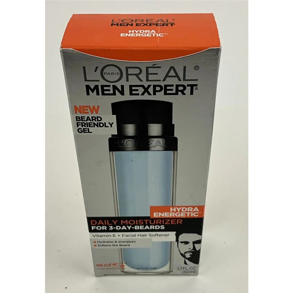 Loreal Men Expert Hydra Energetic Daily Moisturizer For 3 Day Beards 1.7 fl oz