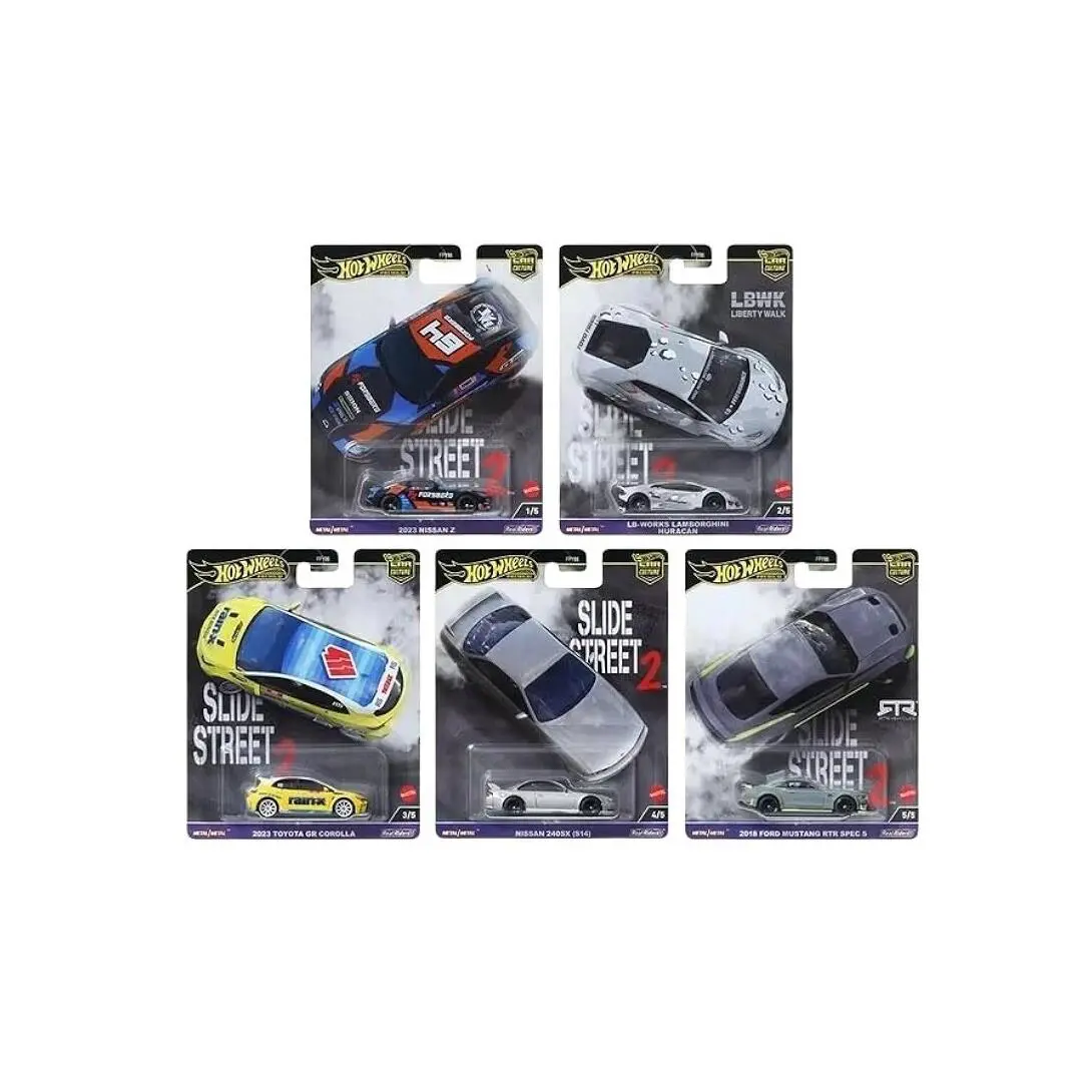 Hot Wheels 2024 Car Culture H Case Slide Street 2 Set of 5 Cars FPY86-959H