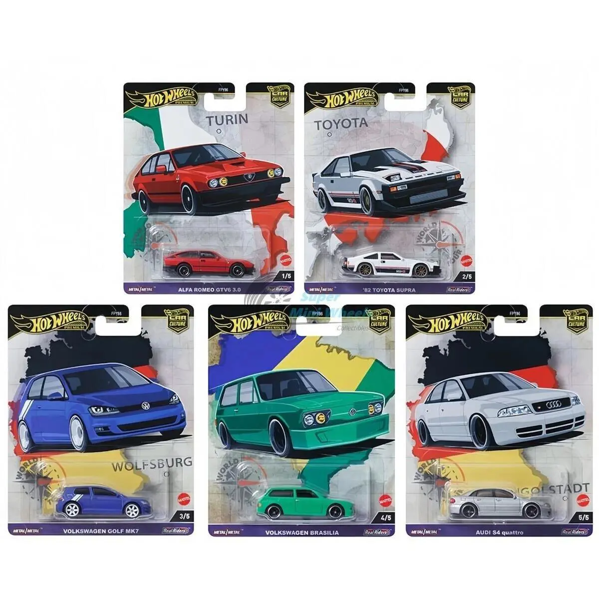 Hot Wheels 2024 Car Culture A Case World Tour Set of 5 Cars FPY86-961A