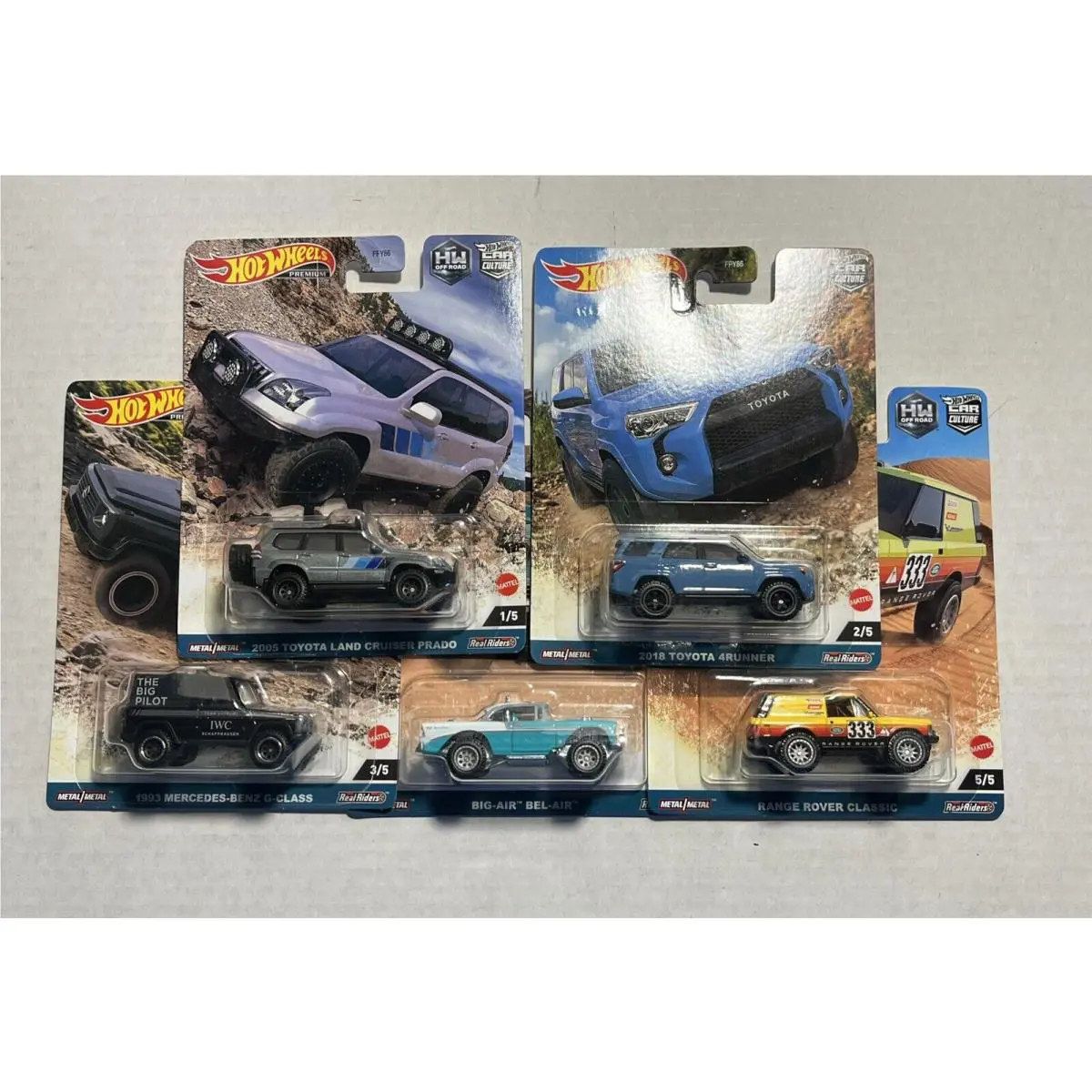 Hot Wheels Premium Car Culture Off Road Complete Set OF 5 Collector Cars