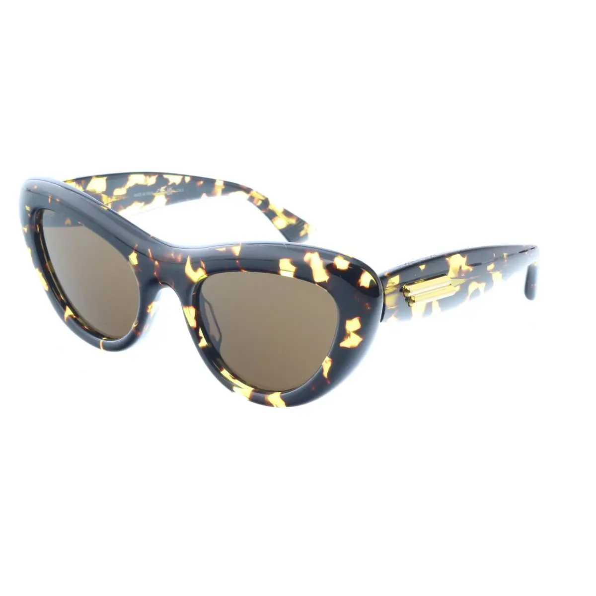 Bottega Veneta BV1282S-002 Tortoiseshell Oval Cat-eye Sunglasses - Havana, Frame: Havana, Lens: Brown