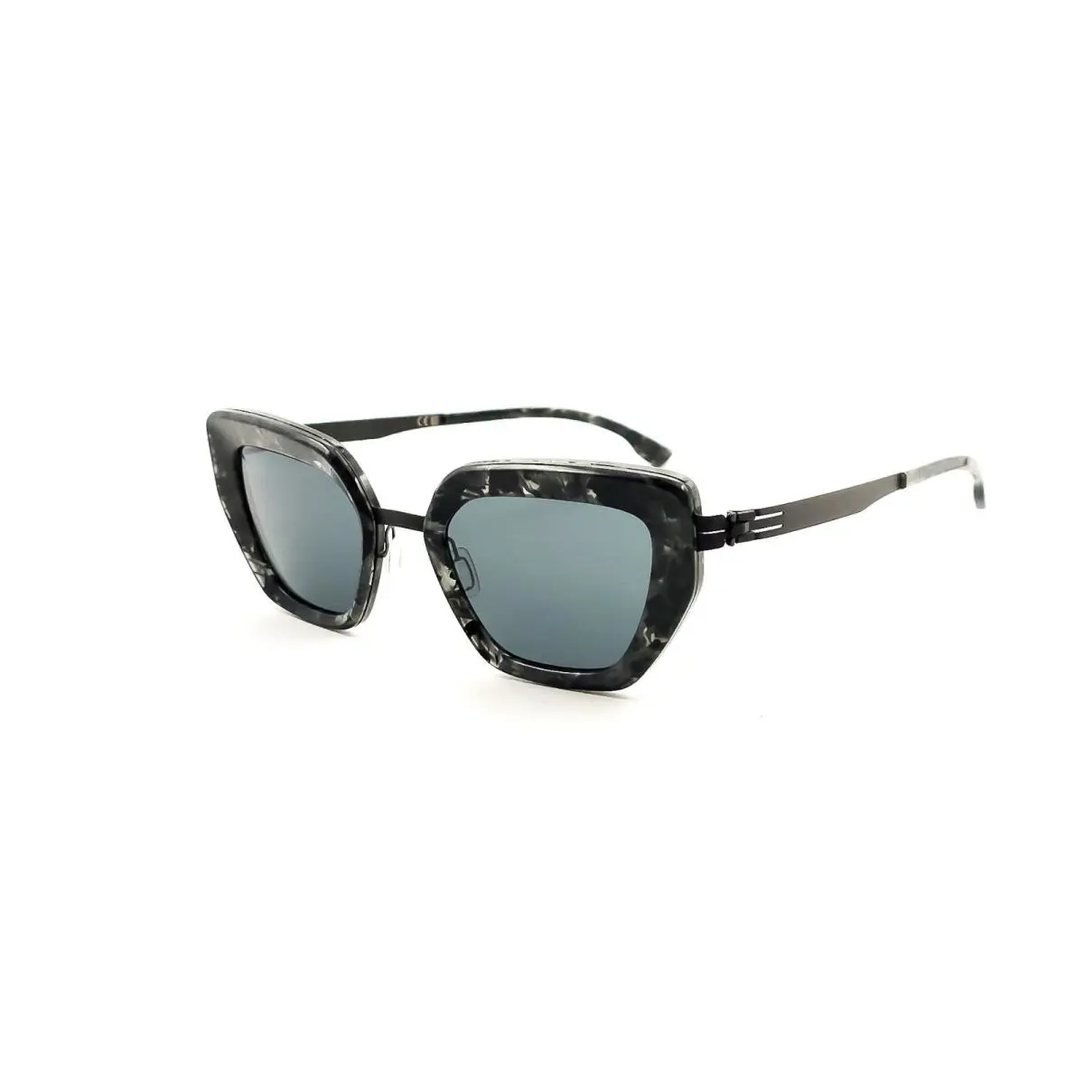 ic Berlin Nika Sunglasses Melania Night Flakes-black/blue Gray Lenses 59
