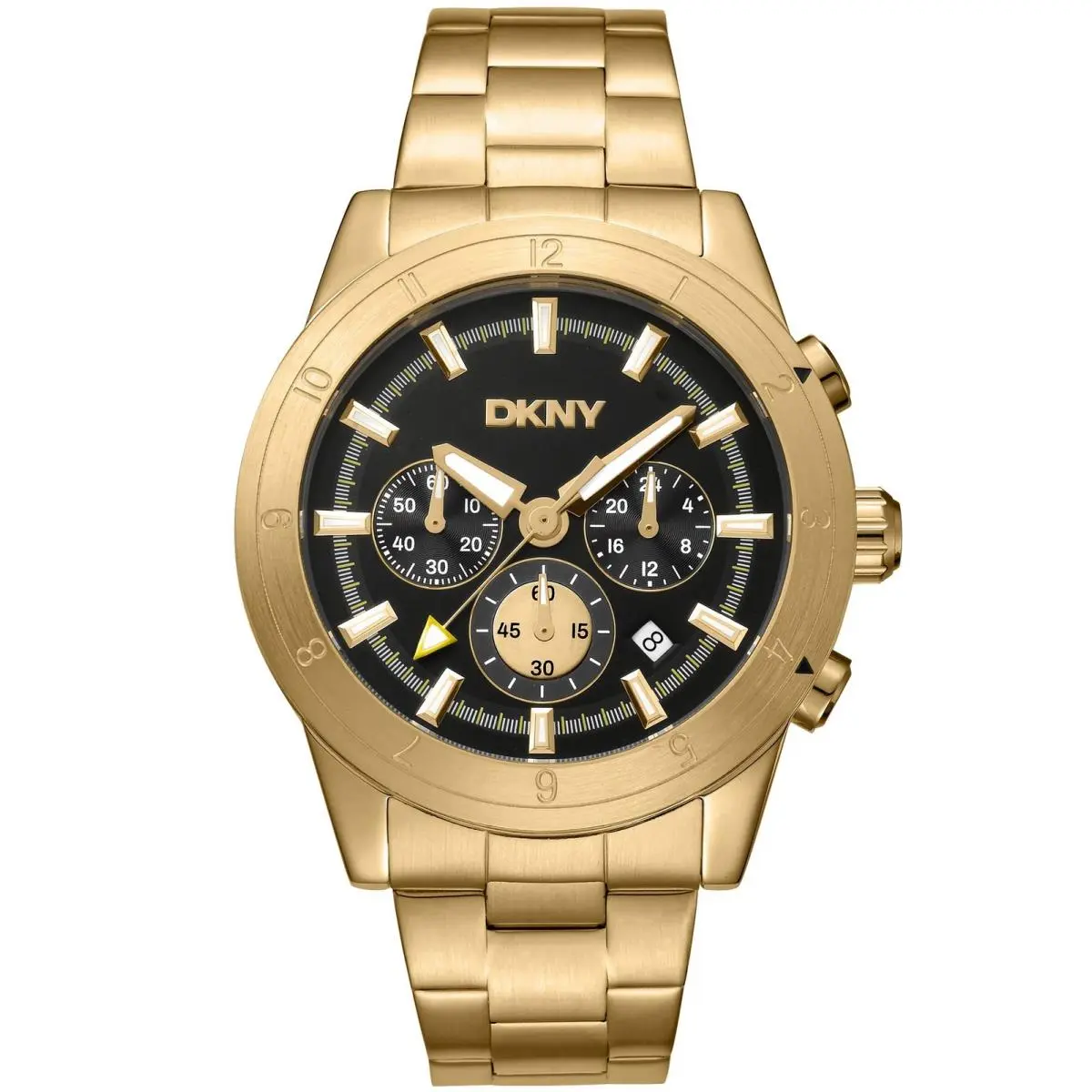 Dkny Men`s DK1G051M0065 Active Bryant Park Chrono Gold IP Steel Wristwatch