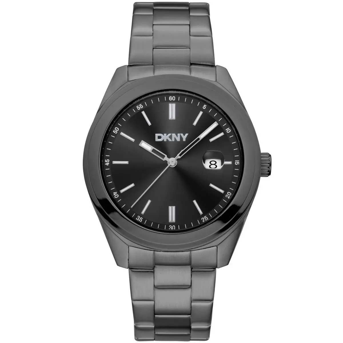 Dkny Men`s DK1G069M0055 Everyday Modernist Black Dial Gun IP Steel Wristwatch