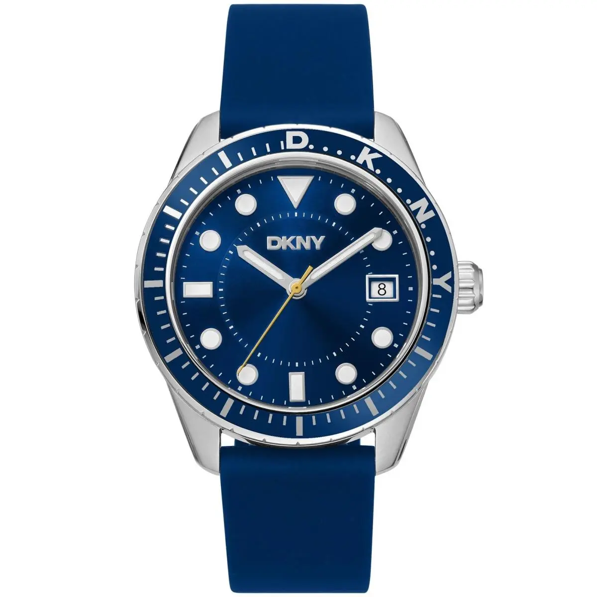 Dkny Men`s DK1G050P0025 Active Crosby Sport Blue Silicone Date Wristwatch
