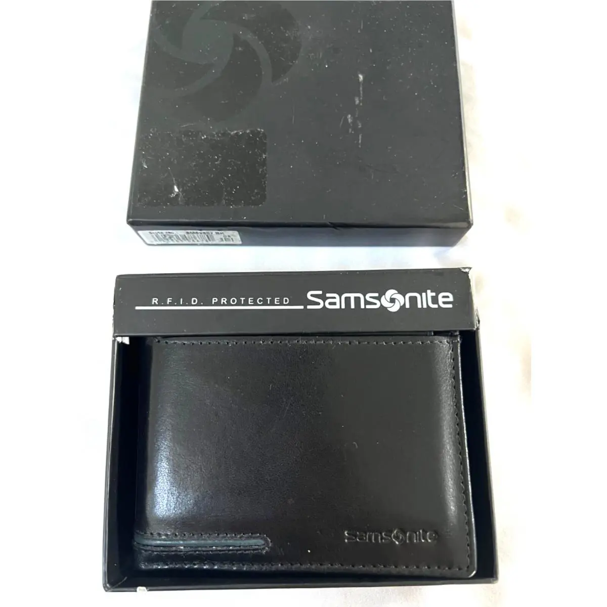 🆕 Rare / Samsonite Antique Cowhide Leather Men`s Wallet Style NO.SM69802BK