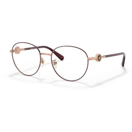 Versace 0VE1273D 1467 Rose Gold/bordeaux Round Women`s Eyeglasses
