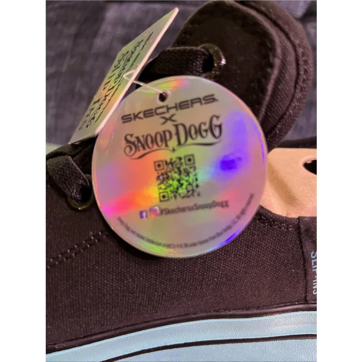 Skechers shoes - Skechers Snoop One Og Canvas Snoop Dogg - 251032 - Black / Aqua (UPC: 0197976283275) 11