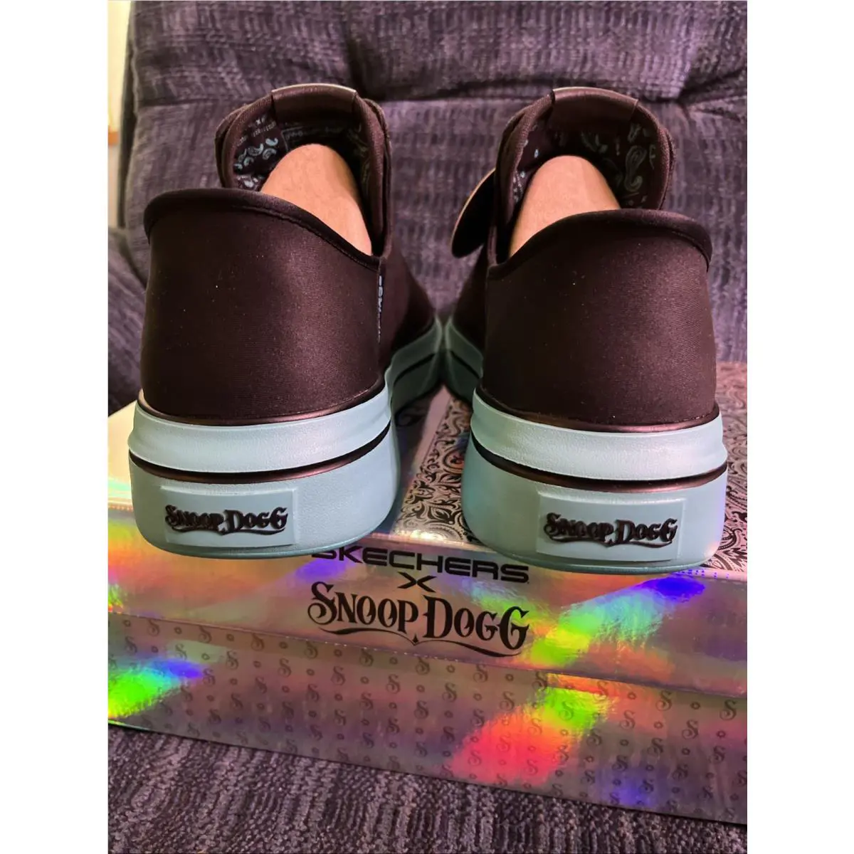 Skechers shoes - Skechers Snoop One Og Canvas Snoop Dogg - 251032 - Black / Aqua (UPC: 0197976283275) 12