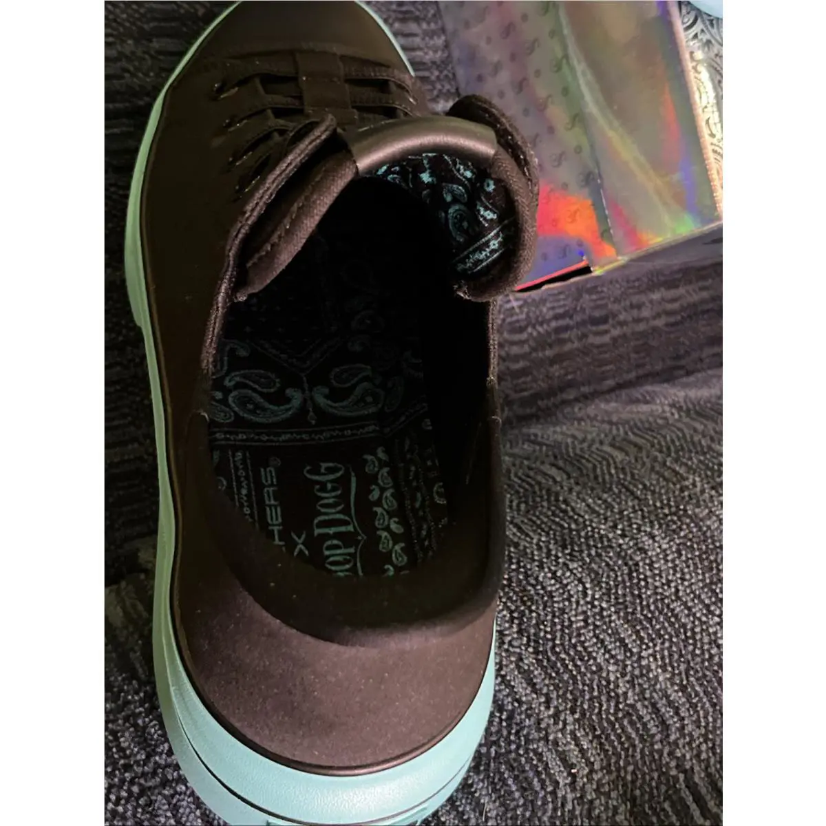 Skechers shoes - Skechers Snoop One Og Canvas Snoop Dogg - 251032 - Black / Aqua (UPC: 0197976283275) 15