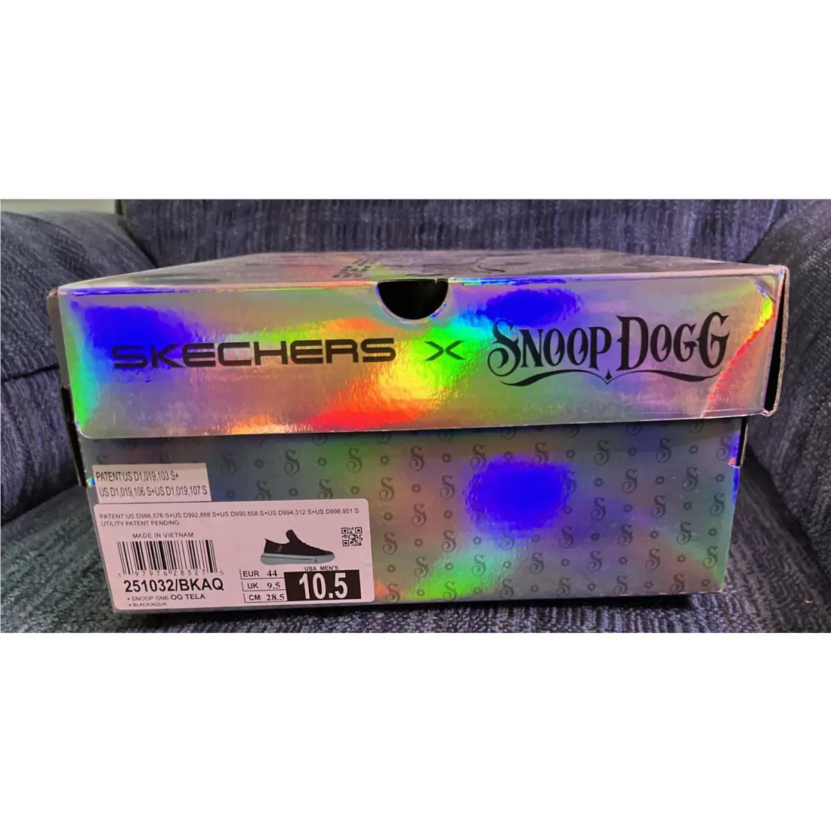 Skechers shoes - Skechers Snoop One Og Canvas Snoop Dogg - 251032 - Black / Aqua (UPC: 0197976283275) 21