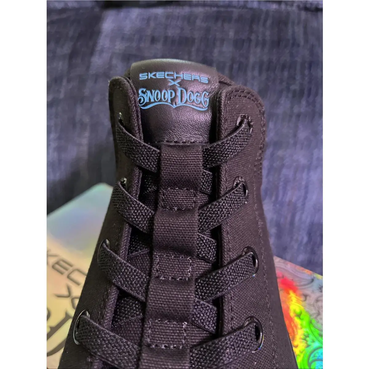 Skechers shoes - Skechers Snoop One Og Canvas Snoop Dogg - 251032 - Black / Aqua (UPC: 0197976283275) 5