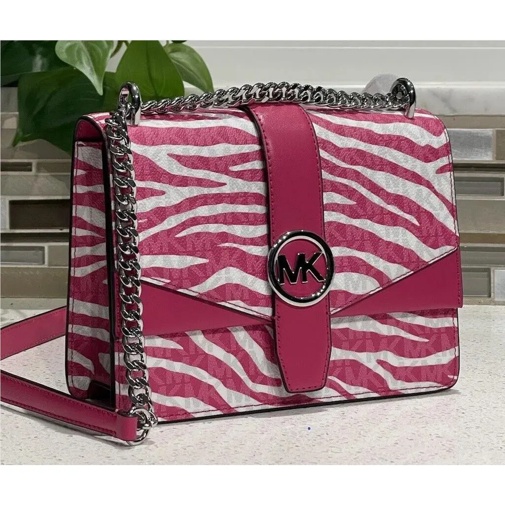 Michael Kors Greenwich Small Flap Shoulder Crossbody Chain Bag Tote