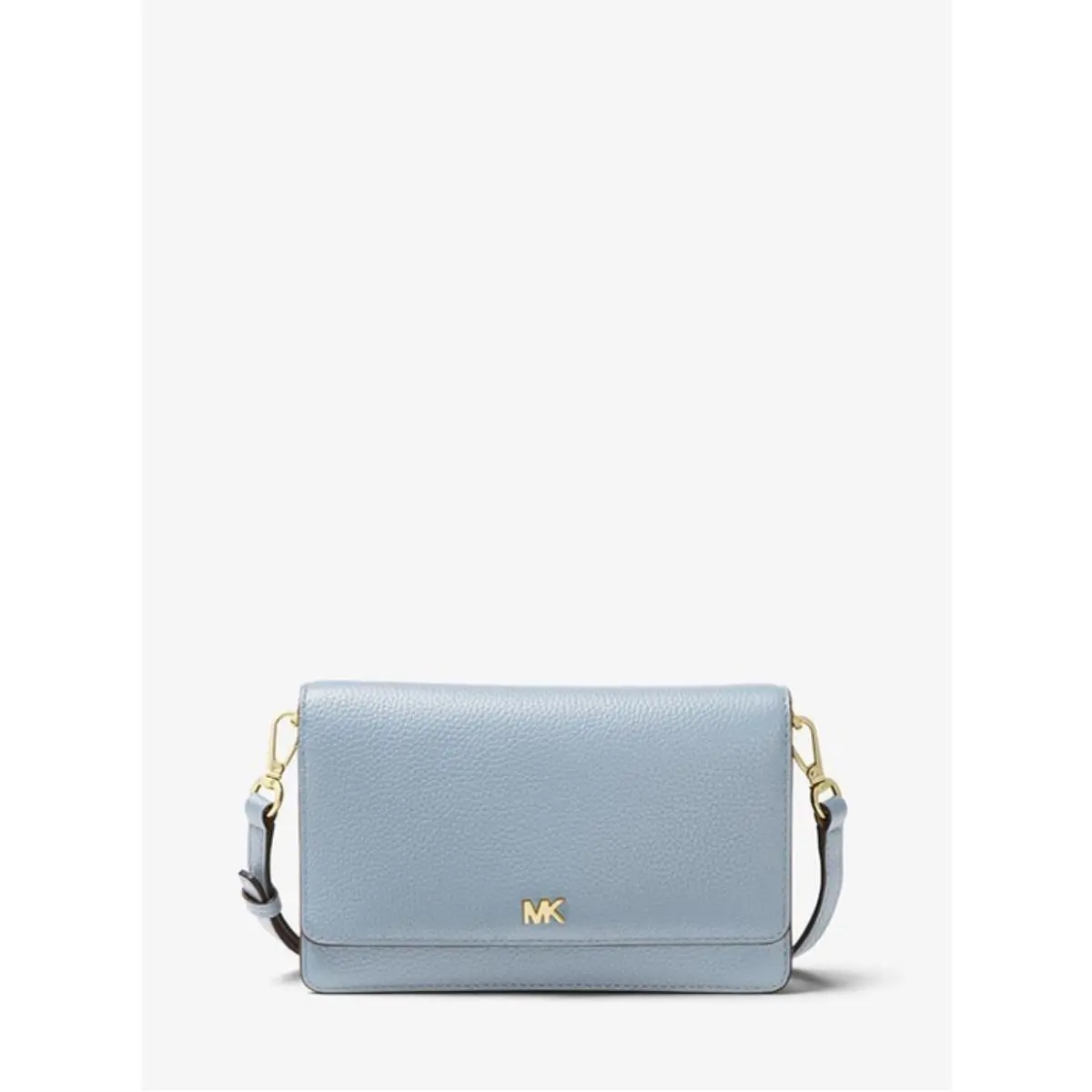 Michael Kors Pebbled Leather Convertible Crossbody Pale Blue