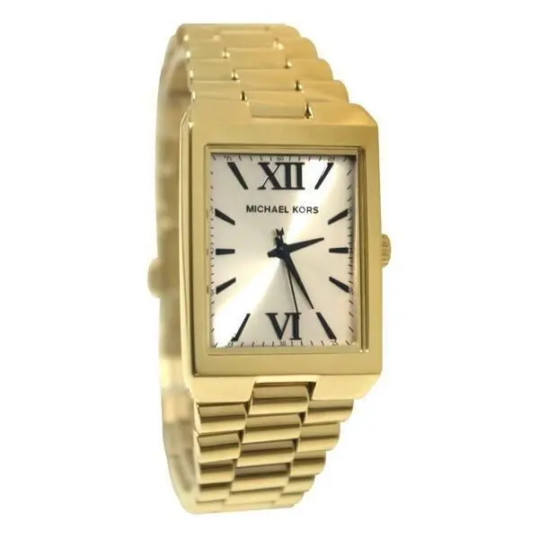 Nash Gold Tone Roman Numerals Rectangle Bracelet WATCH-MK3286 by Michael Kors