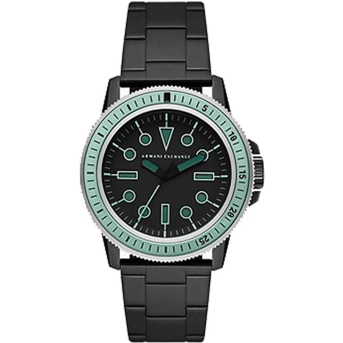 Armani Exchange Men`s Watch Classic Quartz Black Stainless Steel Bracelet AX1858