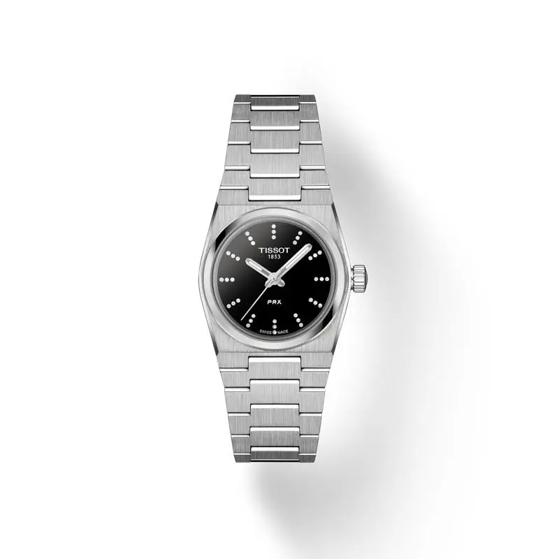 Tissot Prx 25mm Black Dial Stainless Steel Women`s Watch T1370101105600