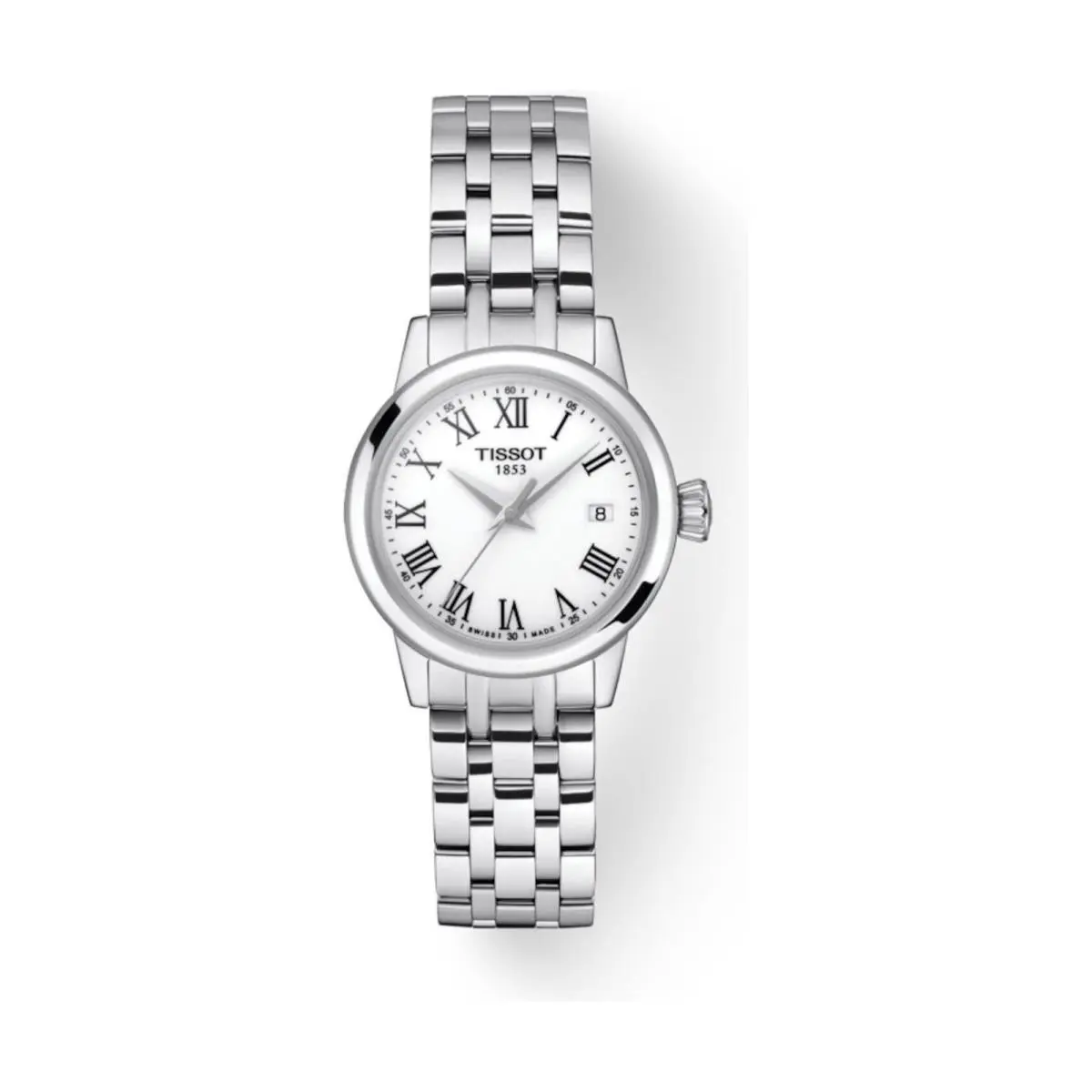 Tissot Classic Dream Lady T129.210.11.013.00 - Dial: White, Band: Silver, Bezel: Silver