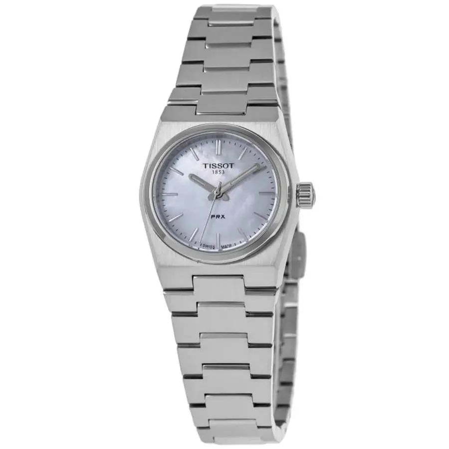 Tissot Prx Quartz 25mm Mother of Pearl Women`s Watch T137.010.11.111.00 - Face: Mother of Pearl, Dial: Mother of Pearl, Band: Grey