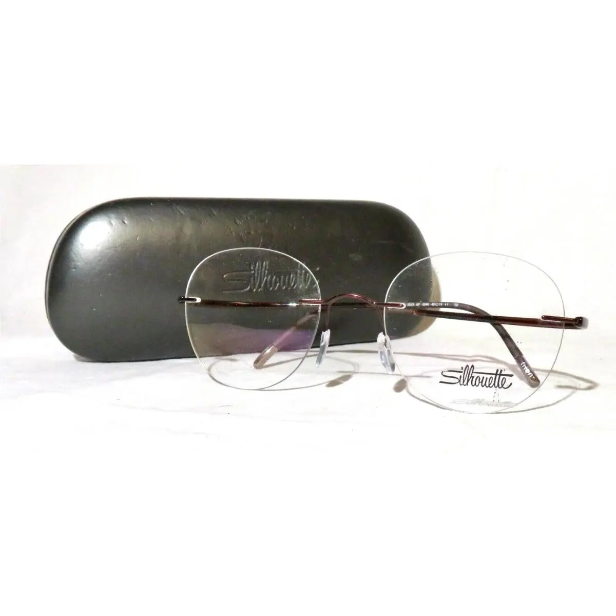 Silhouette Austria 5523 49-19-150 Caramel Brown Rimless Eyeglass Frame