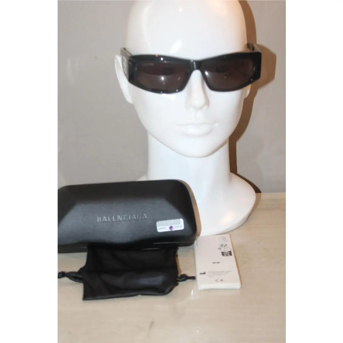 Balenciaga Signature Square Black/grey 60-18-145 XL Sunglasses